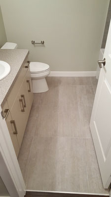 Basement bathroom renovation tile floor