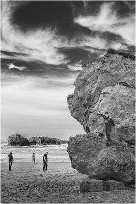 Biarritz, la grande plage. Le 16 février 2020.