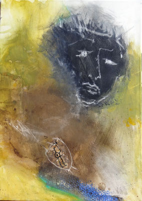 Archetyp Krieger -1, Acryl-Mischtechnik auf Lwd. 70 x 50 , 2013 (2)