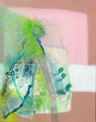 Frühling, Acryl-Mischtechnik, Lwd. 100 x 80, übermalt, 2013