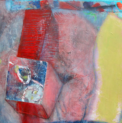 Körpersprache,Acryl-Mischt. auf Lwd, 80 x 80 , 2011