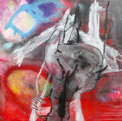 Skorpion,Acryl-Pigmente-Mischtechnik auf Lwd, 80 x 80,2009
