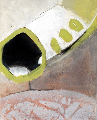  außerirdische Samenschote,Pigmente auf Lwd. 100 x 80, 2007