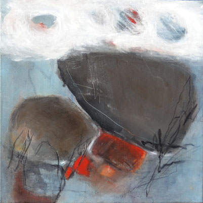 Steinschlag-1-Acryl-Mischtechnik auf Lwd.,60 x 60,2014