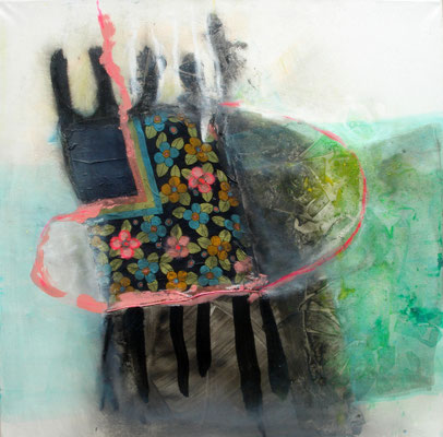 wir sind unter uns, Acryl-Pigmente-Mischtechnik auf Lwd, 80 x 80,2010