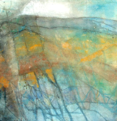 Deichland,Pigmente auf Lwd.,120 x 125,2007