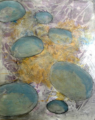 kartoffelige Bakteroide  1,Pigmente auf Lwd.,80 x 100, 2008 