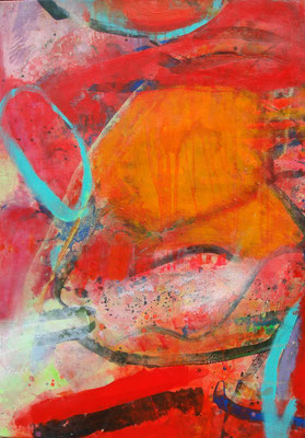 m.m.m. eingefangen-2,Acryl-Pigmente auf Lwd., 70 x 100, 2010