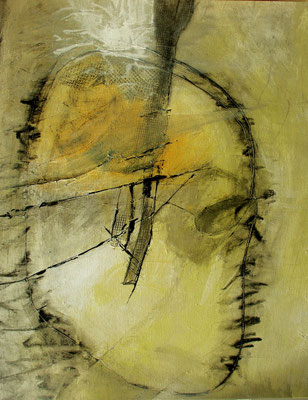 Kartoffelkopp ,Acrylmischtechnik  auf Papier,auf Pappe gezogen, 100 x 80,2005