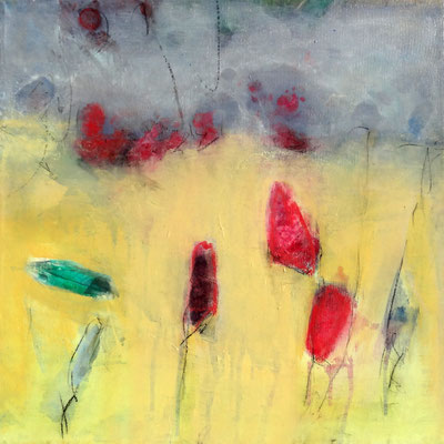 nahe am See 2,Acryl auf Leinwand ,60 x 60,übermalt 2015