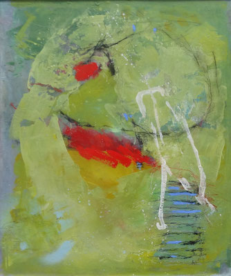 nahe am See 1,Acryl auf Leinwand ,60 x 60,übermalt 2015