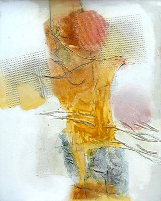J-ea-ns,Pigmente, Material auf Lwd.,  100 x 80, 2008 