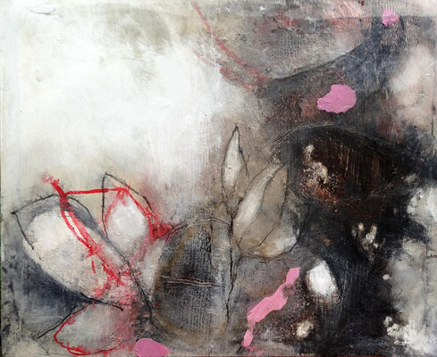Gewächs Mischtechnik auf Holz, 44 x 53,2016