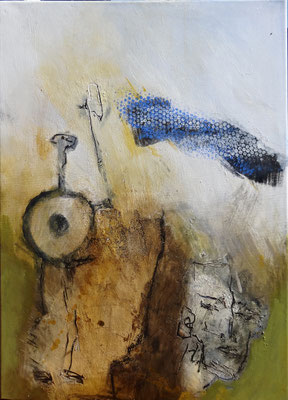 Archetyp Krieger -2, Acryl-Mischtechnik auf Lwd. 70 x 50 , 2013 (2)