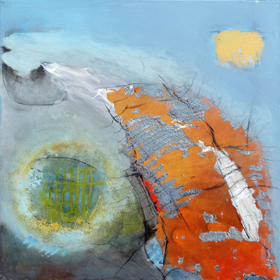 Makroblast, Acryl auf lwd., 80 x 80,überarbeitet 2015