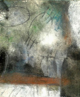  o.T. Pigmente auf Lwd., 125 x 105 ,2007