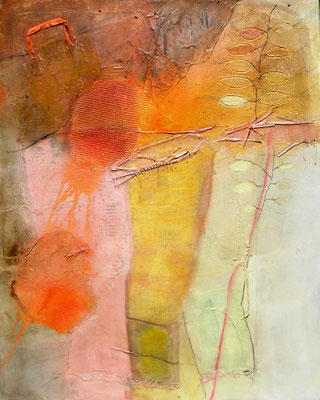 Das Handtäschchen, Pigmente,Material auf Lwd,100 x 80, 2008 verkauft 
