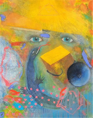 Tatzelwurm, Acryl auf Lwd. 80 x 66,  2021 , verkauft