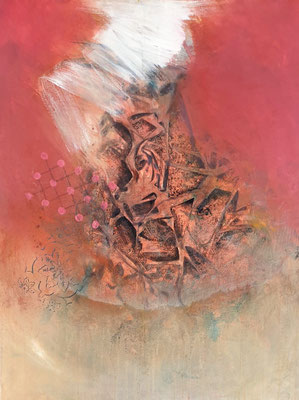 rätselhaft, Acryl auf Lwd. 90 x 70 ,2021  (2)