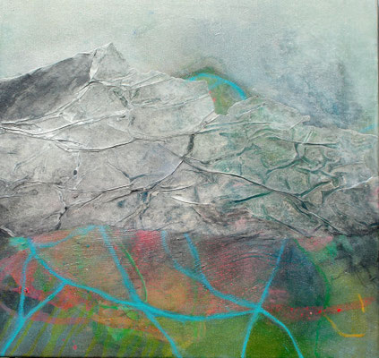 Grüner Veltliner-1,Acryl-Pigmente-Mischtechnik auf Lwd.,60 x 60,übermalt 2011