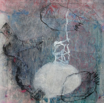 Somnambul,Acryl, Pigment auf Papier Lwd.,80 x 80, 2008