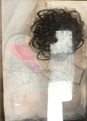der neue Schnitt, Pigmente auf Papier auf Sperrholz gezogen, 110 x 80, 2007