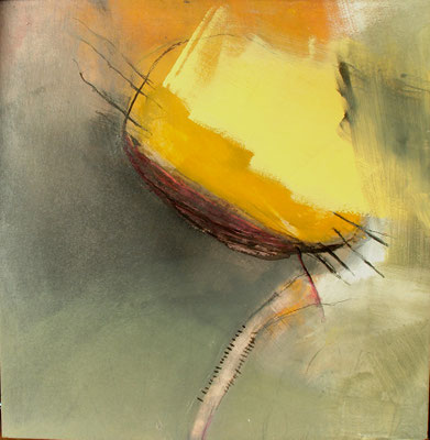 Losgelöst 1, Pigmente auf Holz, 52 x 53,2008 verkauft