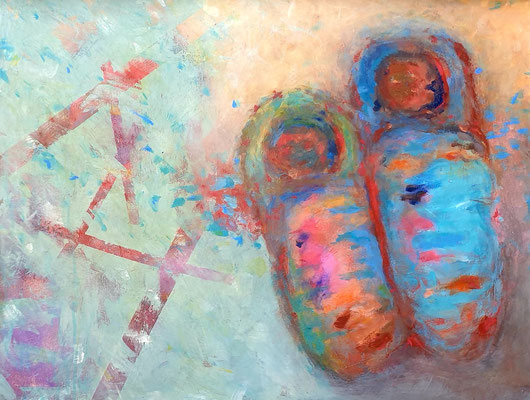 Cocon, Acryl auf Lwd. 70 x 90, 2021