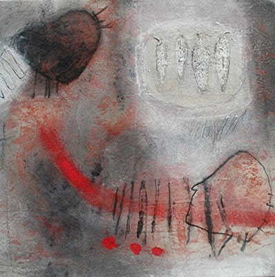telepahtisch,Acryl, Pigmente auf Lwd. ,62 x 62 , 2008