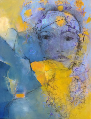 Lili blue, Acryl auf Lwd. 90 x 70 , 2017 verkauft
