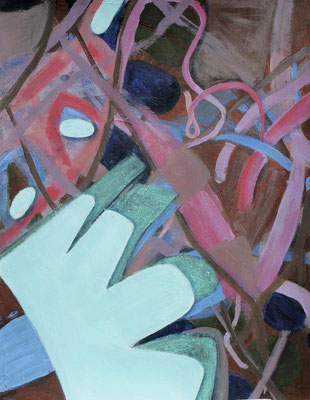 Monster-blau,  Acryl auf  Papier,64 x 50,2003