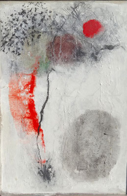 Sonde-b Mischtechnik auf Holz, 54 x 38 , 2015