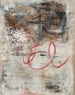 Nov.21 Mischtechnbik aufLwd.,  90 x 70 , 2022