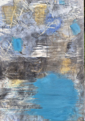 Spiegelungen, Acryl auf Lwd. 100 x 70 , 2025