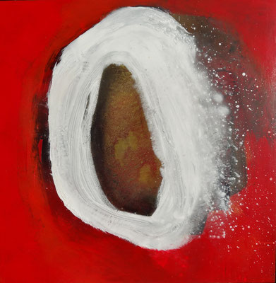 Fliehkraft, Acryl -Pigmente auf Holz, 60 x 60, 2015