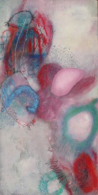 Ein Spiel,Acryl,Pigmente auf Lwd.,  140 x 70, 2008