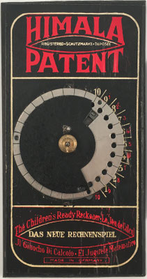 Calculadora educativa HIMALA, año 1922, 17x9 cm