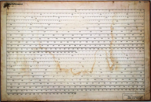 Tabla de cálculo REKA Rechenapparat, s/n 0572, año 1948, 44x29 cm
