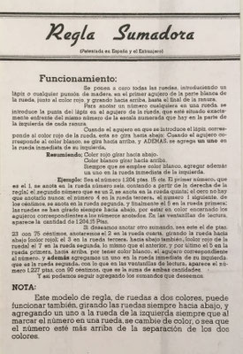 Instrucciones de uso de la Regla Sumadora