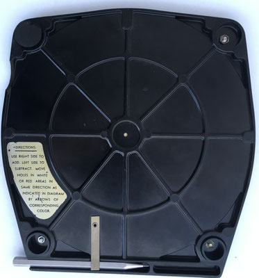 Reverso ELEMOTO con instrucciones de uso,  Keuffel & Esser Co, 19x20 cm