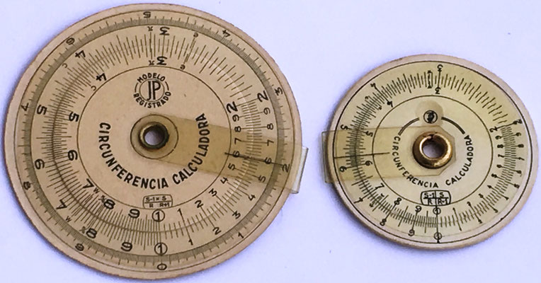 Comparación anversos de los dos modelos de CIRCUNFERENCIA CALCULADORA