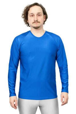 Herren T-Shirt lange Raglan Ärmel Comfort Fit royalblau