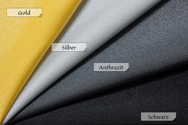 Stoff Jersey Gold Silber Anthrazit Schwarz 80% Polyamid 20% Elasthan
