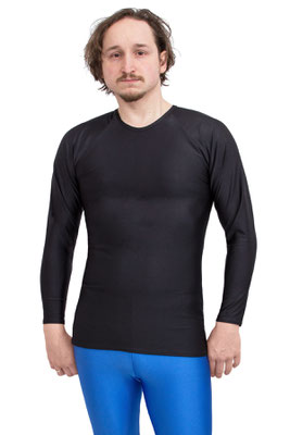 Herren T-Shirt lange Raglan Ärmel schwarz