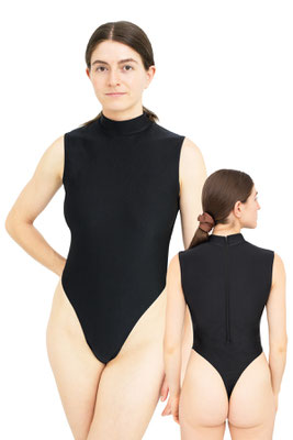 Damen Stringbody Kragen Rückenreißverschluss