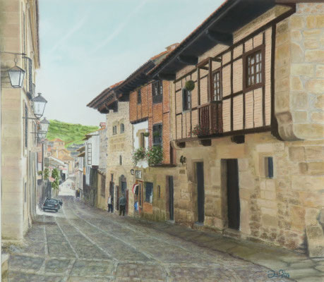 SANTILLANA DEL MAR -Pastel sobre papel Canson - 2013