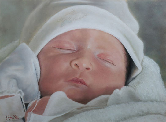 EL PRIMER DIA DE JORDAN - Pastel sobre papel Canson (54 x 39) - 2014
