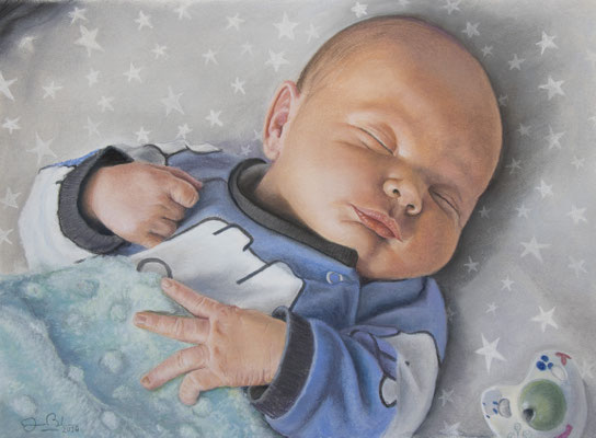 MI NIETO ALBERTO - Pastel sobre papel Canson (52 x 36) - 15/02/2024