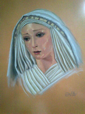 VIRGEN - Pastel sobre papel Canson - 2012