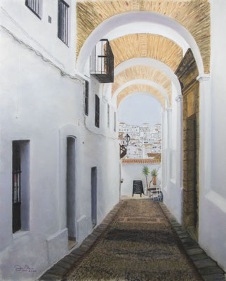 VEJER DE LA FRONTERA - Pastel sobre papel Canson Mi Teintes Touch (42 x 54) - 2020 (En venta)